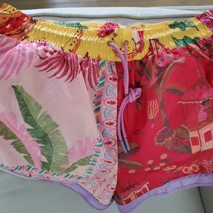 Farmrio mixed print women's shorts